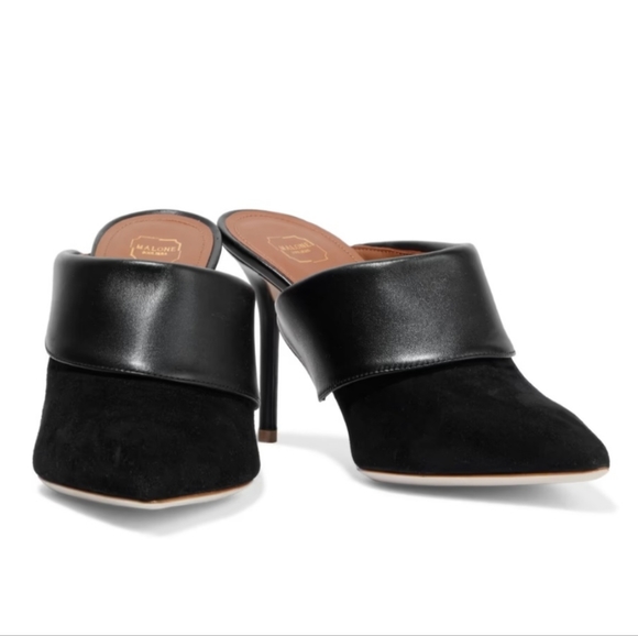 NIB. MALONE SOULIERS 'Tilly' 85 Leather and Suede Mules - Picture 2 of 16